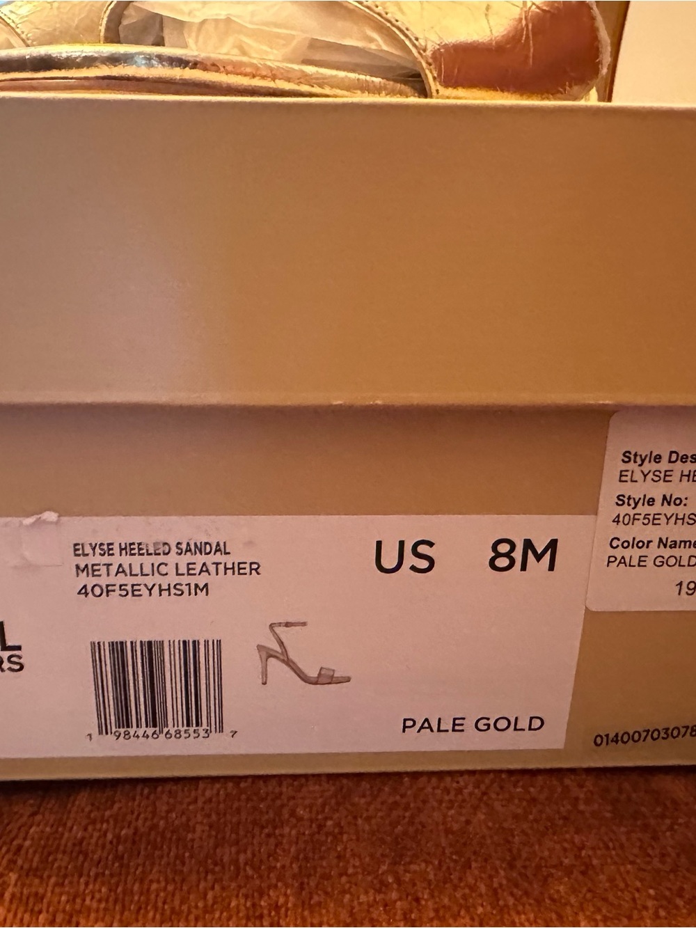 Michael Kors Metallic Gold Strappy High Heel Sandals - Picture 2 of 5